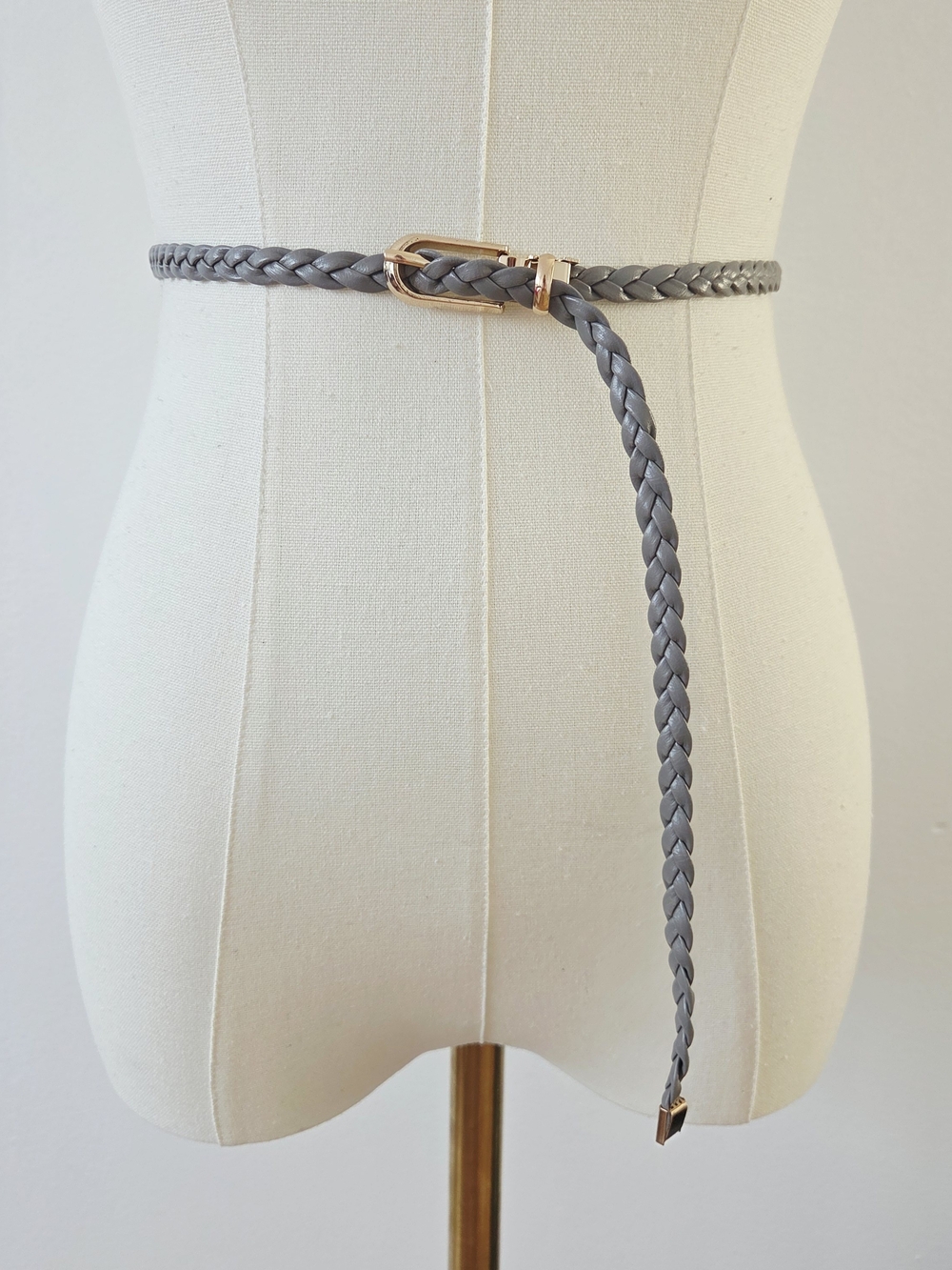 Gray Braided Belt - Picture 4 of 8